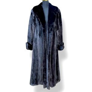 Gartenhaus Dark Brown/Black real MINK Fur Coat Size M